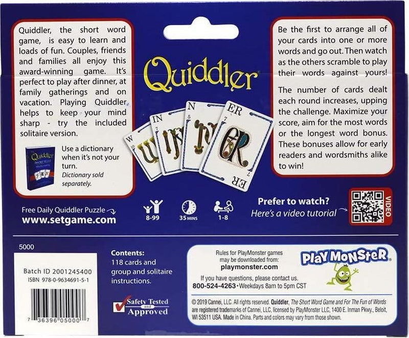 SET Enterprises Quiddler Card Game (5000)