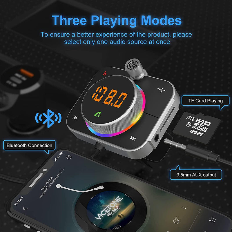  Bluetooth FM Transmitter for Car, SONRU Car Radio