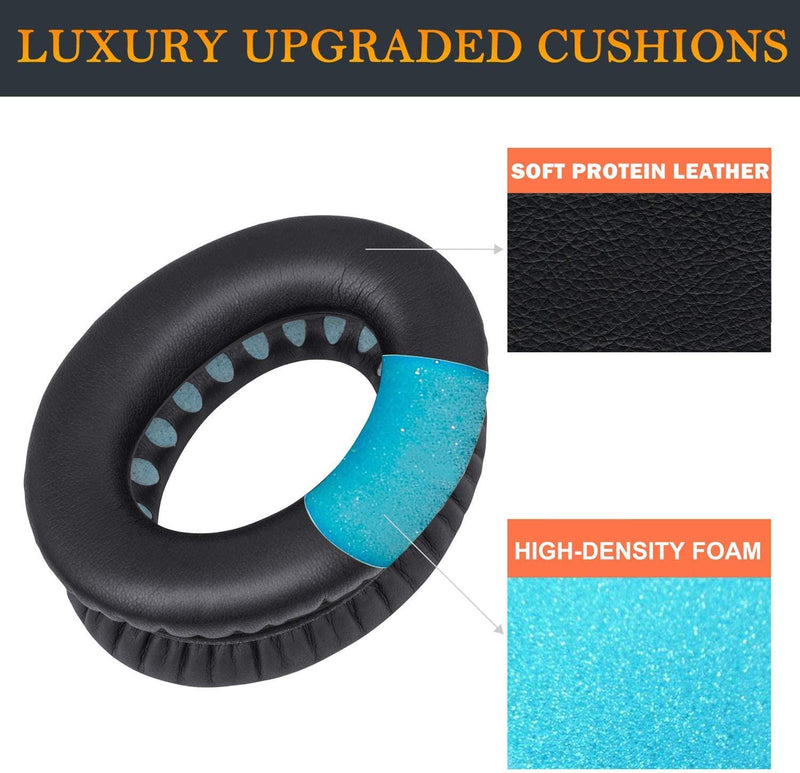SOULWIT Replacement Ear Pads Cushions + Silicone Earpads Cover Protector Kit, for Bose QuietComfort 35 QC35, QC35 ii, QC45 Over-Ear Headphones