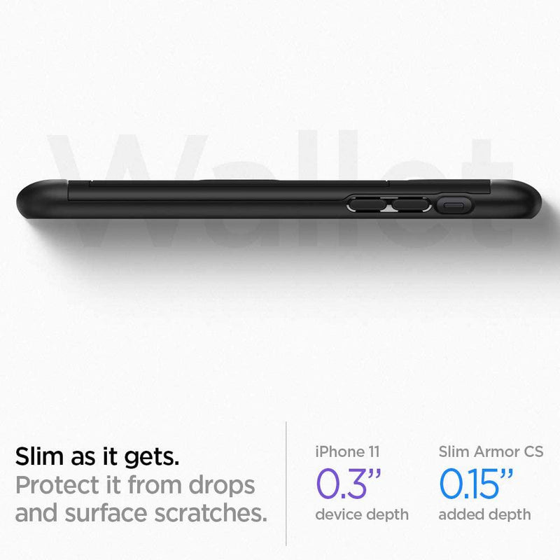 Buy the Spigen iPhone 11 (6.1) Slim Armor Card Slot Case -  Black,Slim,Dual ( 076CS27435 ) online 