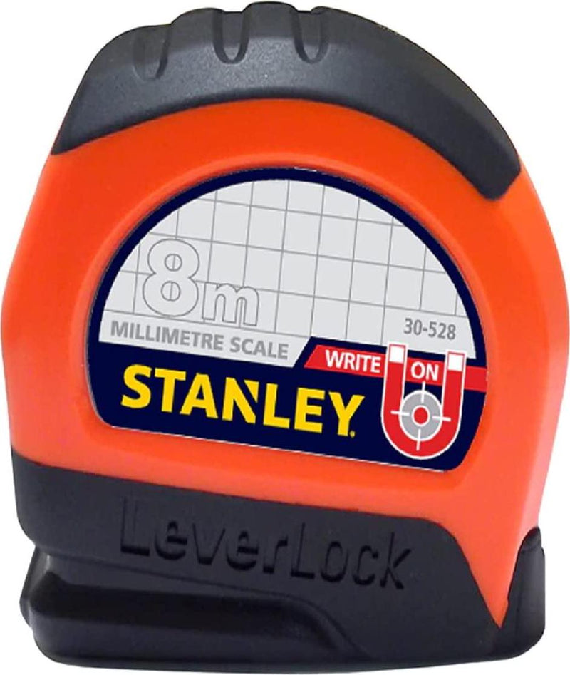 STANLEY 8M Leverlock Tape, Orange