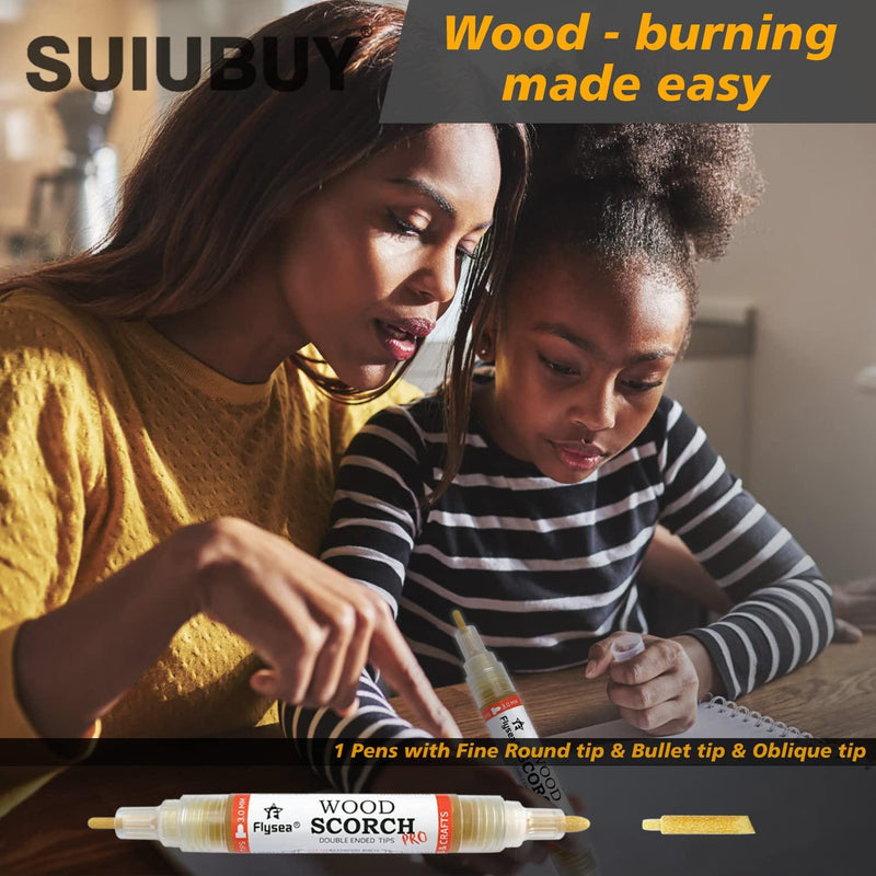  SUIUBUY Scorch Pen Marker - 2 PCS Wood Burning Pen