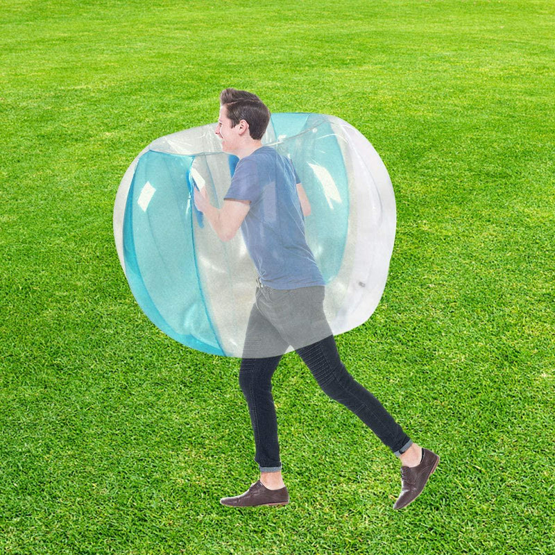 SUNSHINEMALL Bumper Balls for Adults, Inflatable Body Bubble Ball (36inch, 2pcs/1pcs zjq red/Blue
