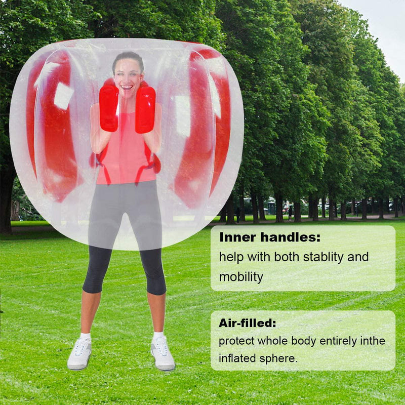 SUNSHINEMALL Bumper Balls for Adults, Inflatable Body Bubble Ball (2pcs/1pcs zjq red/Blue, 47inch)