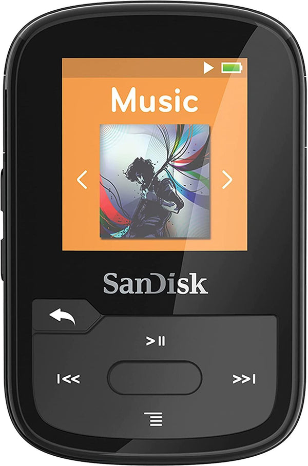 SanDisk SDMX28-016G-G46K Clip Sport Plus MP3 Player, 16GB (Black)