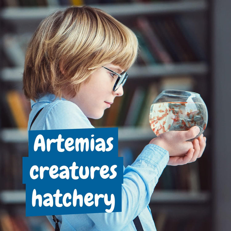 Science4you Brine Shrimp Hatchery kit - Artemias Jurassic Sea Creatures - Includes Artemias Brine Shrimp Eggs and Small Fish Tank - Create an Ecosystem with Sea Dragons - Science Kit for Kids Age 6+