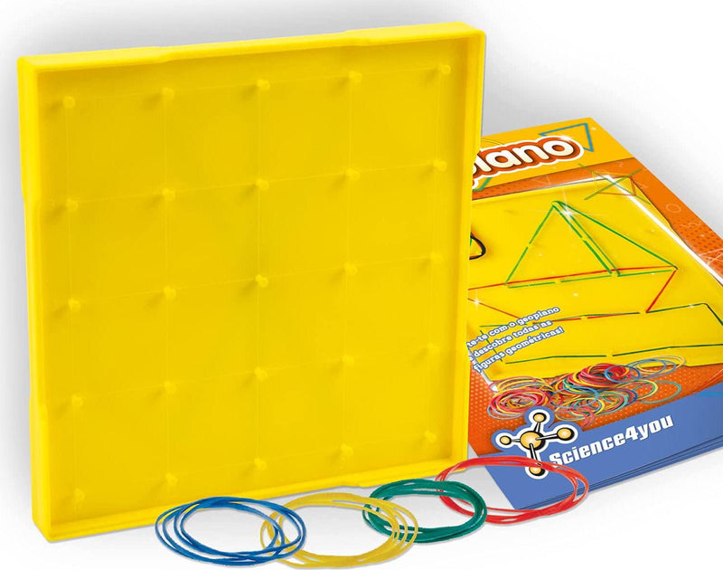 Science4you Geoboard with Rubber Bands - Montessori Educational Toy with 17 Activities for Kids - Ideal Geometry Kit with Geometric Shapes and Maths Games - School Toy for Kids Ages 6 7 8 9 10+