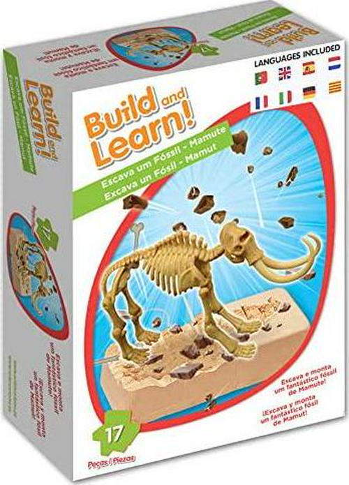 Science4you Mammoth Fossil Hunting Kit for Kids - Dig and Assemble The 17 Pieces Mammoth Fossil - Ideal Dinosaur Fossils Excavation Kit Toy for Fans of Jurassic, Archeology and Paleontology Sets