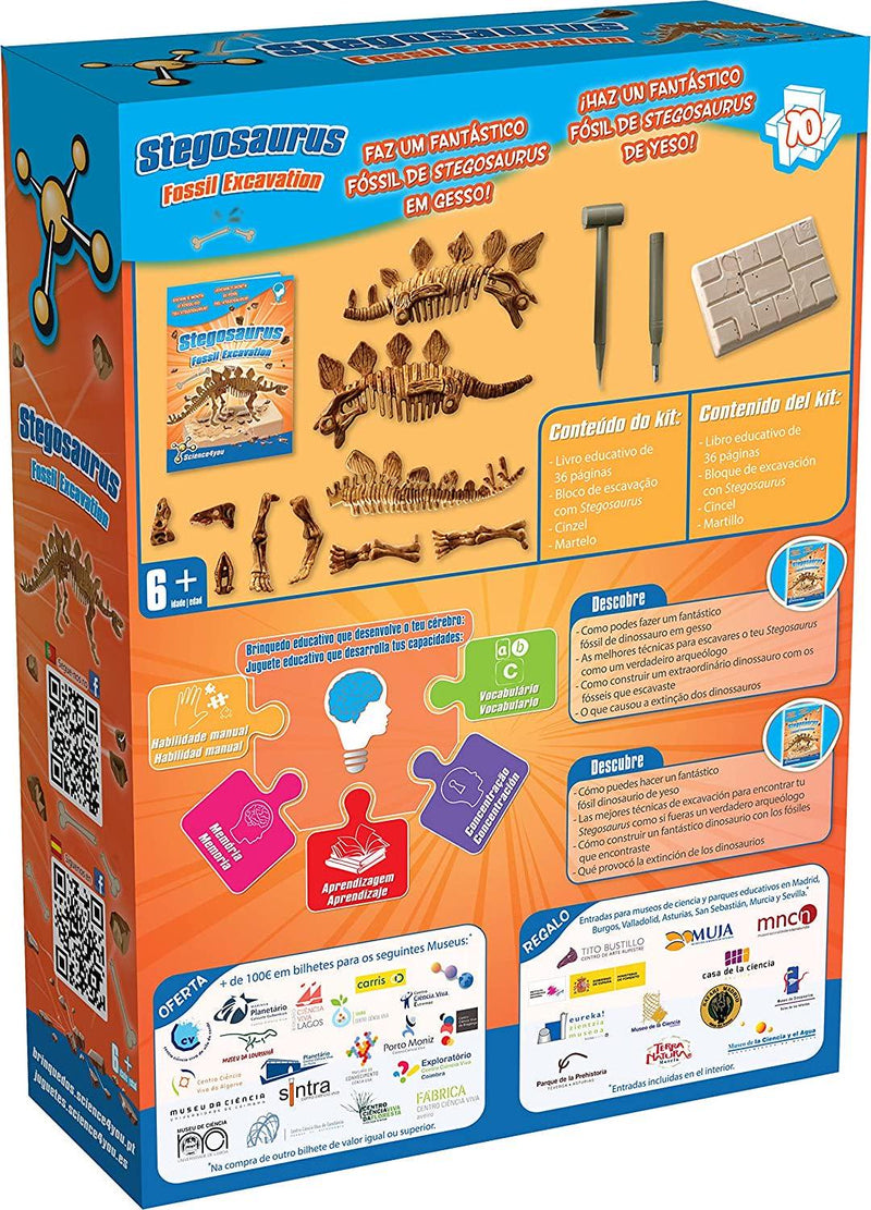 Science4you   Toy Scientific and Educational 4-in-1 Fossil Excavation