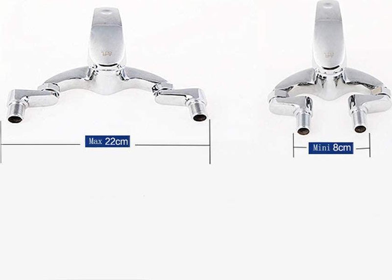 Set of 2 NUZAMAS Bathtub Tap Adapter, Adjustable Swing Arm, 3/4 , 1/2 , Clawfoot Shower Faucet, Bathroom Mixer Accessories, Solid Brass