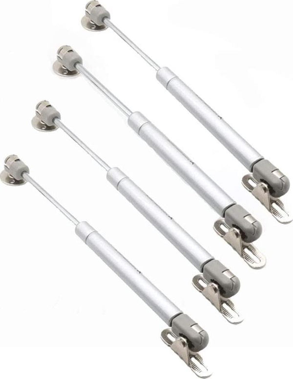 Set of 4 NUZAMAS Pneumatic Stay, Strut Lift Stay Support, Kitchen Cabinet Door Handle Toy Box Tool Box Hinge 100N