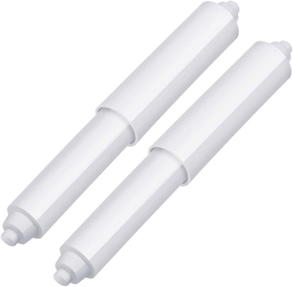 Shappy Toilet Paper Holder Roller White Plastic Spring Loaded 2 Pack