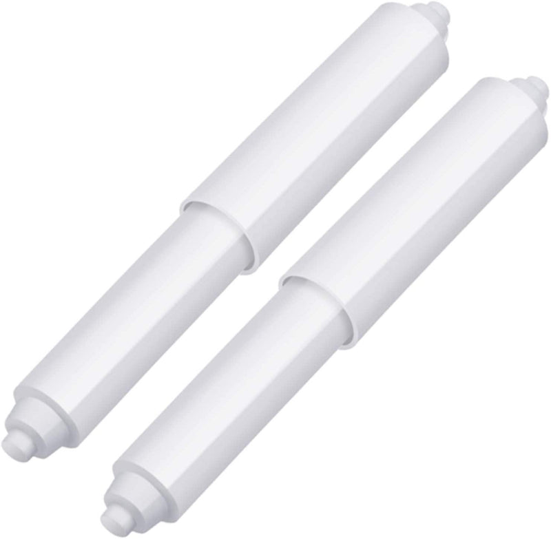 Shappy Toilet Paper Holder Roller White Plastic Spring Loaded 2 Pack