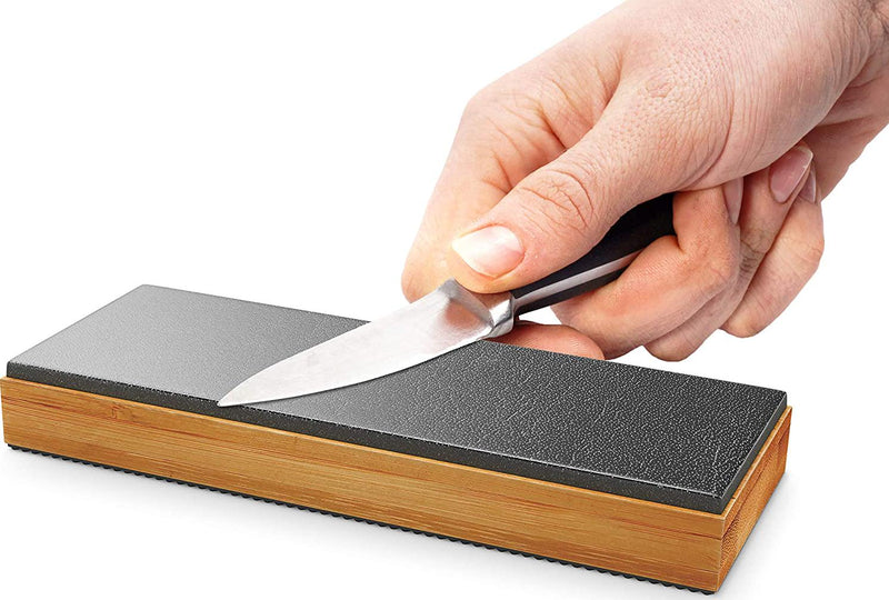Sharpal 181n Buddyguard Dual-Grit Diamond Knife Tool Sharpener Sharpening Stone with Leather Strop, Coarse/Extra Fine