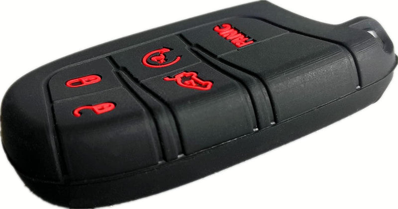 Silicone Smart Key Fob Cover Case Protector Keyless Remote Holder for Jeep Grand Cherokee Dodge Challenger Charger Dart Durango.