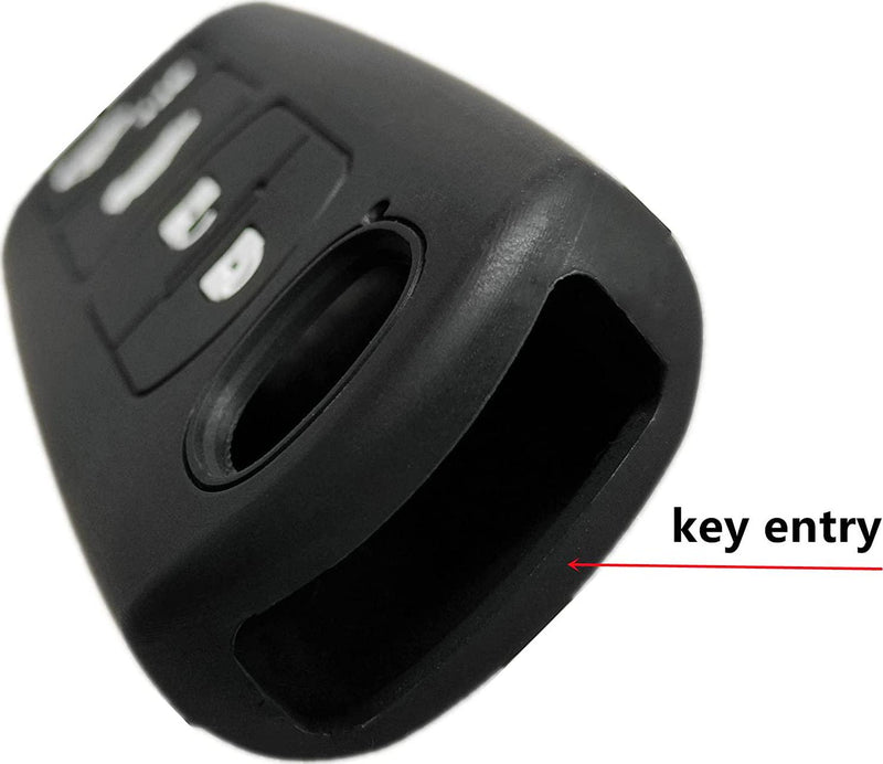 Silicone Smart Key Fob Cover Case Protector Keyless Remote Holder for 2018 2017 Mazda CX-5 CX-7 CX-9 Mazda 3 6 MX-5 Miata Toyota Yaris Black