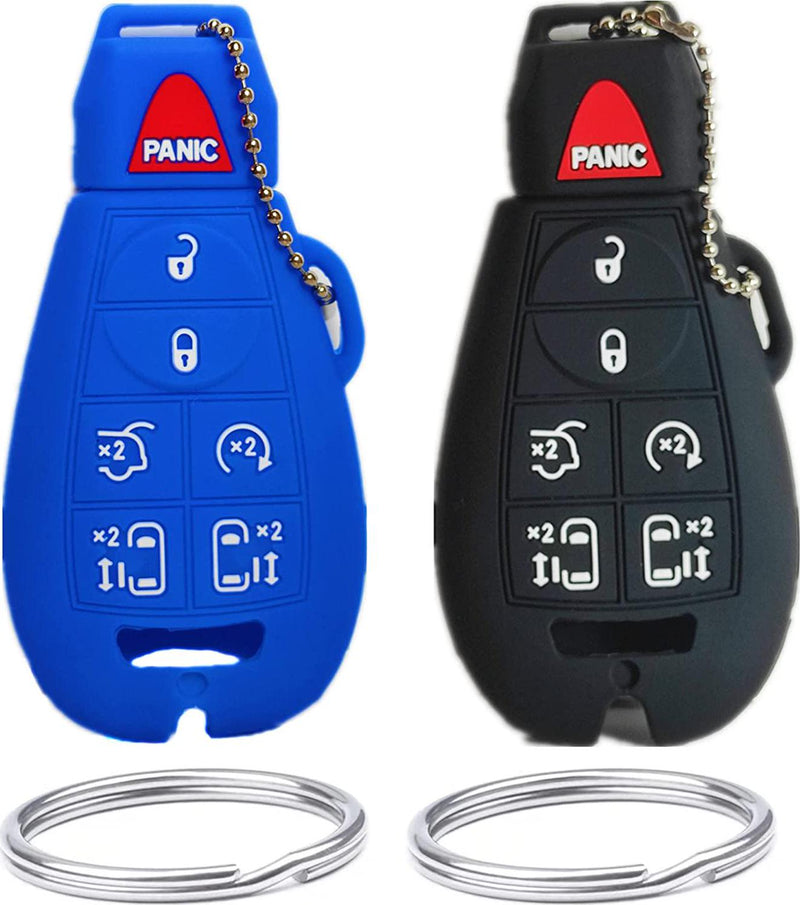 Silicone Smart Key Fob Covers Case Protector Keyless Remote Holder for Chrysler Town Country Dodge Grand Caravan Charger Challenger Durango Journey Ram Magnum Jeep b098j537f5 M3N5WY783X 2701A-C01C