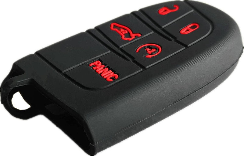 Silicone Smart Key Fob Cover Case Protector Keyless Remote Holder for Jeep Grand Cherokee Dodge Challenger Charger Dart Durango.