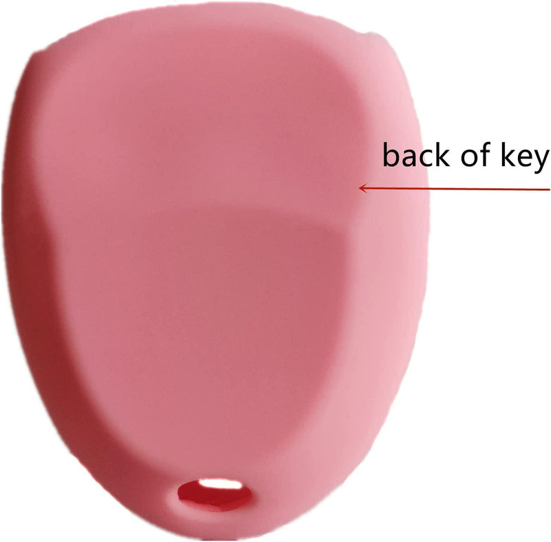 Silicone Smart Key Fob Cover Case Protector Keyless Remote Holder for Buick Gmc Chevrolet Cadillac Pink