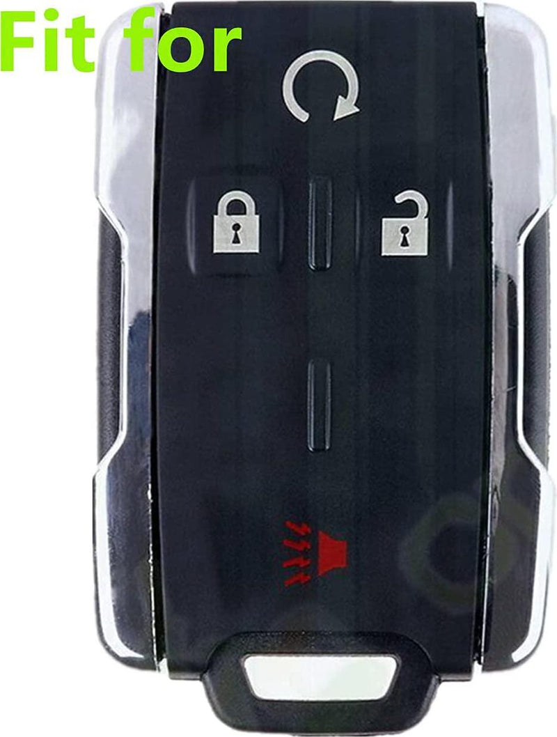 Silicone Smart Key Fob Cover Case Protector Keyless Remote Holder for Chevrolet Silverado Colorado M3N32337100 13577770 13577771 GMC Sierra Yukon Cadillac Blue