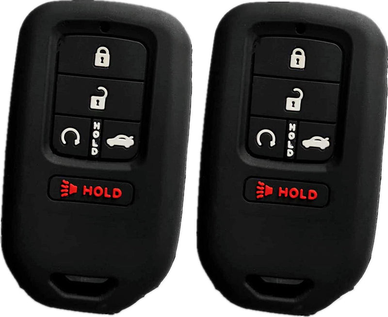 Silicone Smart Key Fob Covers Case Protector Keyless Remote Holder for Honda Accord Civic CR-V CRV Pilot EX EX-L Touring Premium H isè 2/5000 Black OEM Part NumberFor FCC ID:, KR5V2X, 72147-TG7-A11