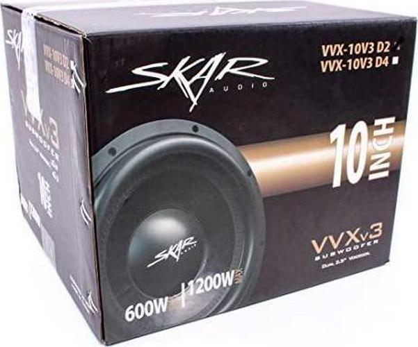 Skar Audio VVX-10v3 D2 600W RMS/1200W Max Dual 2 Subwoofer