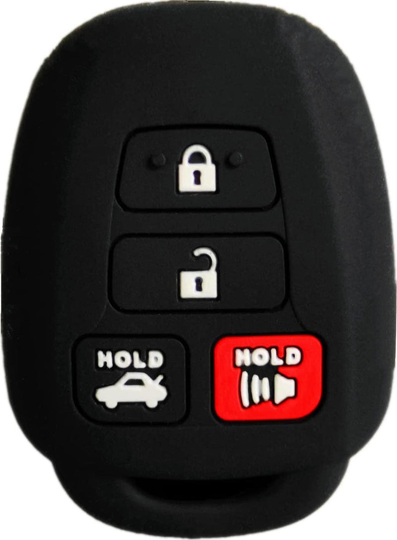 Smart Key Fob Cover Case Protector Keyless Remote Holder for Toyota Camry SE LE Avalon Corolla RAV4 Venza Highlander Sequoia.Rose Red