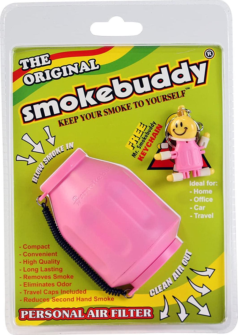 Smoke Buddy Personal Air Purifier Cleaner Filter Removes Odor - Pink