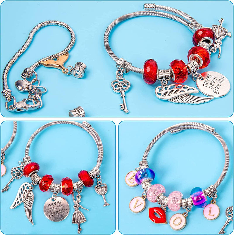 Sofier Charm Bracelet Making Kit DIY Jewelry Making Supplies Charm  Bracelets Beads Necklace Making for Teen Women Adult Gift Crafts for Girls  Ages