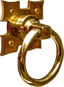 Solid Brass Ring Gate Latch Pull Twist Elegant Design 7 Length Renovator&