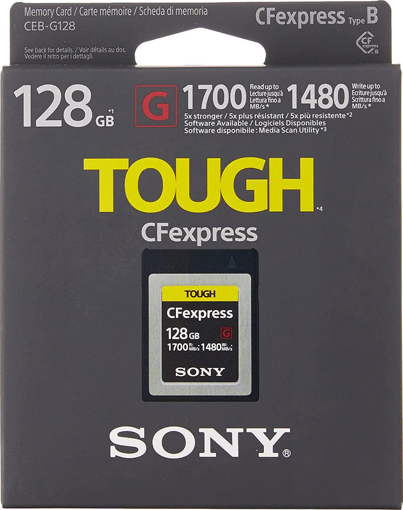 Sony CEB-G128 - Ultra-Fast CFexpress Memory Card (128GB, Read at 1700MB /s and Write at 1480MB /s)