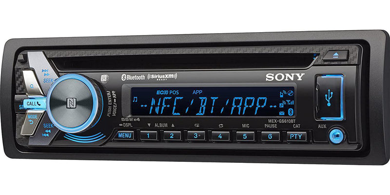 Sony GS Series MEXGS610BT CD Car Stereo Receiver with Bluetooth, NFC Pairing and App Remote Smartphone Control