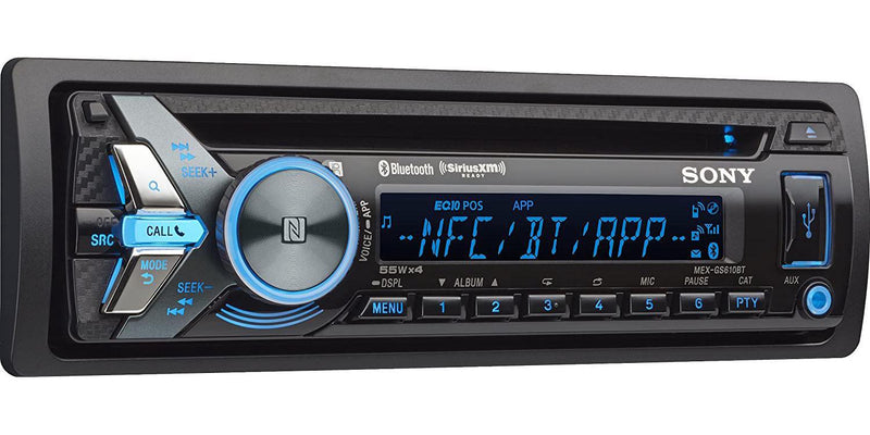 Sony GS Series MEXGS610BT CD Car Stereo Receiver with Bluetooth, NFC Pairing and App Remote Smartphone Control