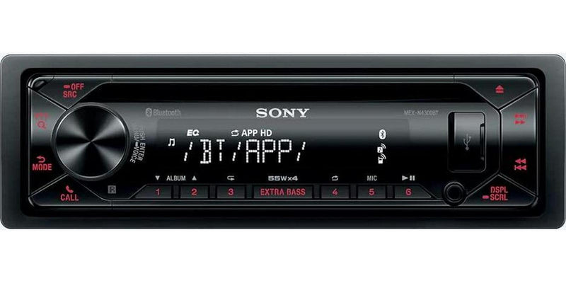 Sony MEX-N4300BT Built-in Dual Bluetooth Voice Command CD/MP3 AM/FM Radio Front USB AUX Pandora Spotify iHeartRadio iPod / iPhone Siri and Android Controls Car Stereo Receiver