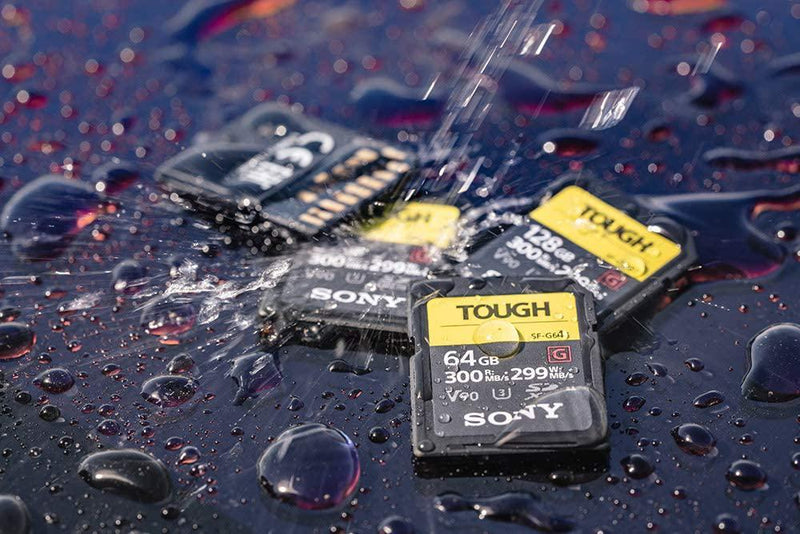 Sony Tough-G Series SDXC UHS-II Card 64GB, V90, CL10, U3, Max R300MB/S, W299MB/S (SF-G64T/T1), Black