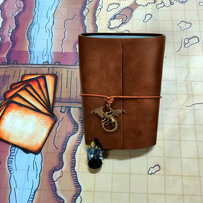 Spellbook Cards Holder D&D RPG Pocket Spell Book and Reference Card Holder, Tome of Recollection TTRPG Gaming Accessories for Dungeons and Dragons Beginner Master (61 Poker-Size Player Cards Included)