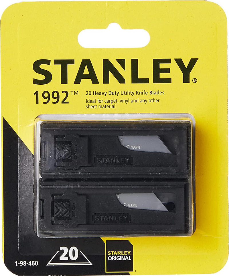 Stanley 198460 1992B Heavy-Duty Knife Blades (Pack of 2, 10 Pieces Each)