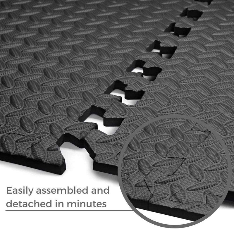 ProsourceFit Extra Thick Puzzle Exercise Mat 1, EVA Foam Interlocking  Tiles for Protective, Cushioned Workout Flooring for Home and Gym  Equipment, Black : : Sports & Outdoors