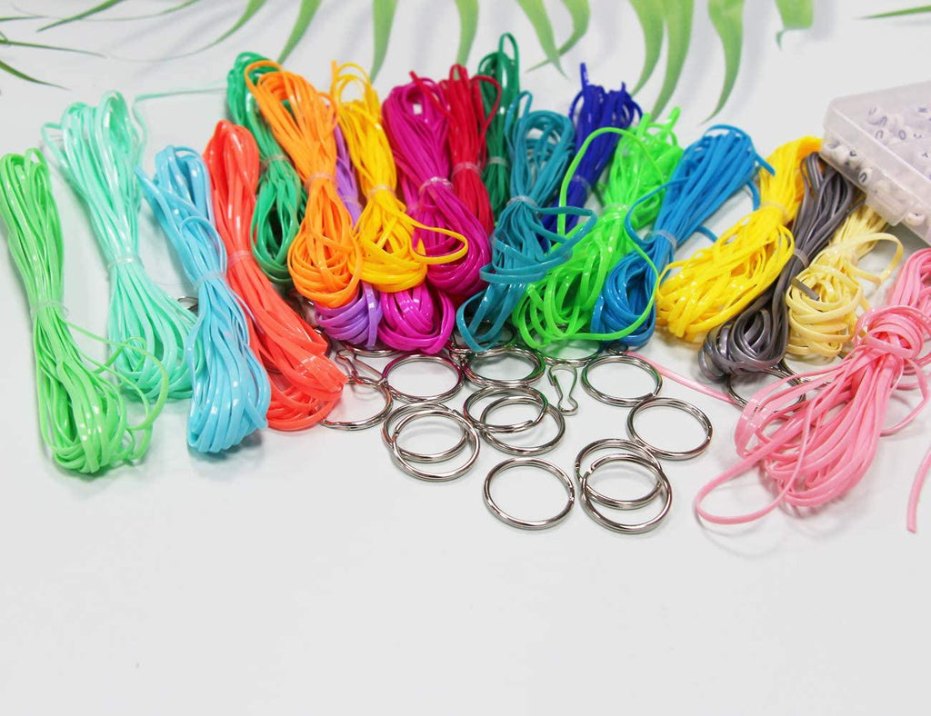 Lanyard Kit Plastic String for Bracelets Necklaces with Keychains 30  Yards 104 Pieces PACK  Pick n Save
