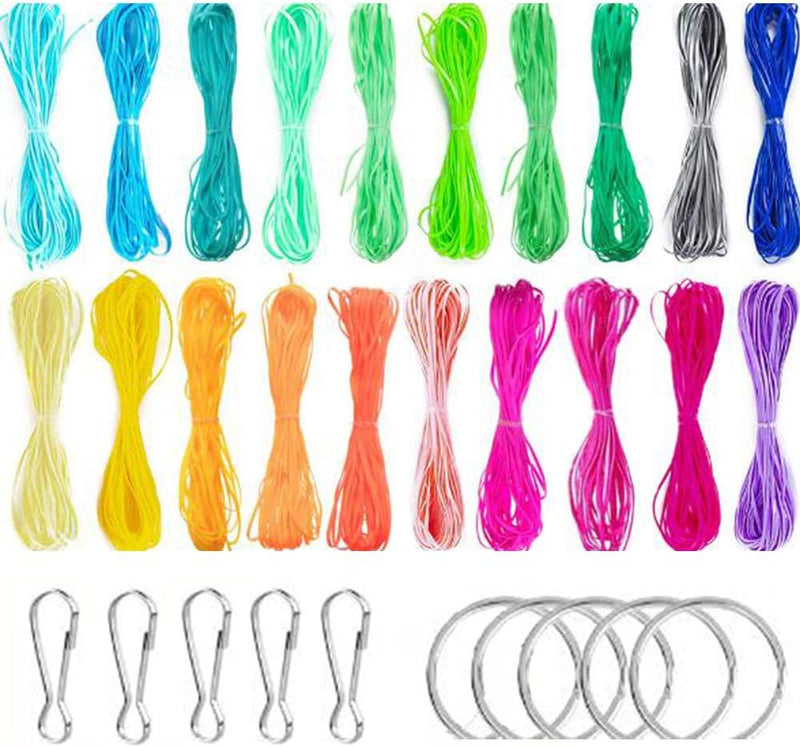 Lanyard String, Plastic Lanyard String for Bracelet Making, 24pcs Gimp String  Plastic Lacing Cord Kit Colorful Bracelet Cord for DIY Jewelry Bracelet  Necklaces Key Chains Making