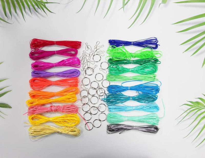 DIY 20 Colors Lanyard String Durable Plastic Lacing Cord for Craft