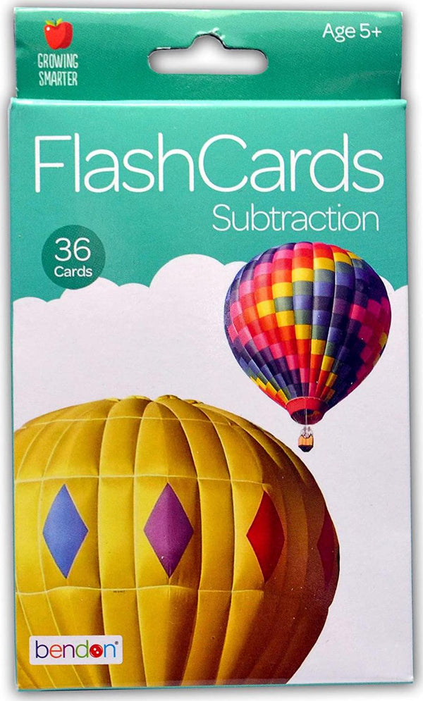 Subtraction Flash Cards Double Sided - 36 Count