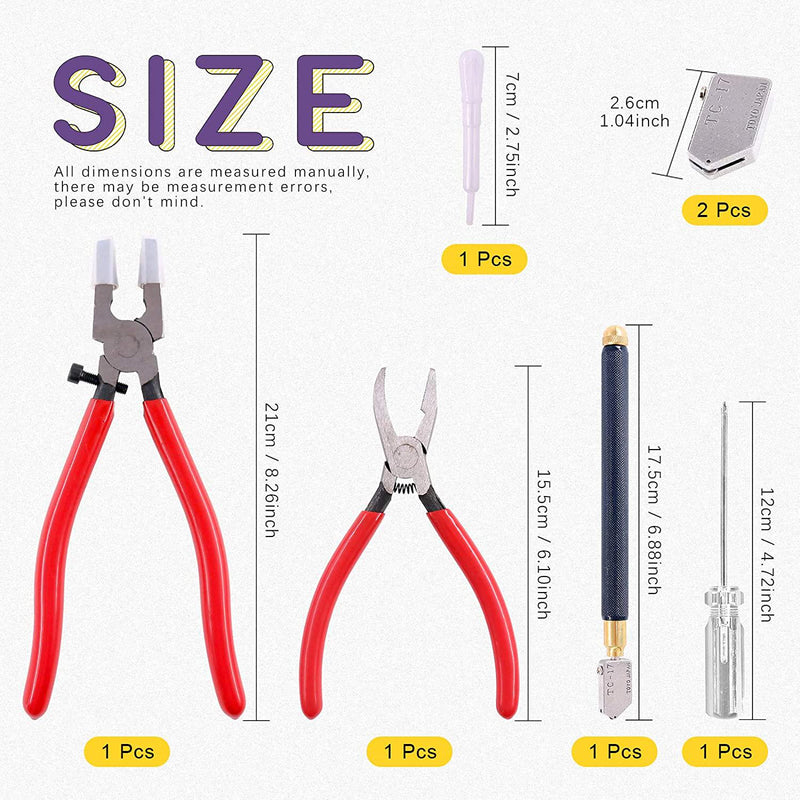 3PCS Heavy Duty Glass Running Pliers and Breaker Grozer Pliers Oil