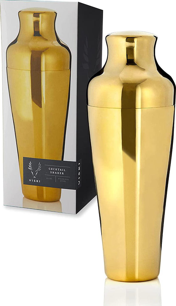 TRUE Belmont Gold Cocktail Shaker, Gold, 3764, 25oz