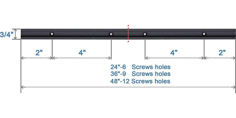 4 Pack 48 T-Track for Woodworking with Screws, Aluminum Alloy Woodworking  Tools Double Cut Profile Universal T-Tracks with Predrilled Mounting Holes