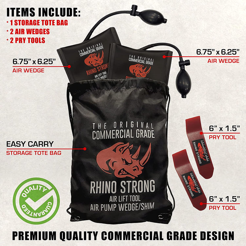 The Original Rhino Strong Commercial Grade Air Wedge Bag Pump Professional  Leveling Kit & Alignment Tool Inflatable Shim Bag Single 