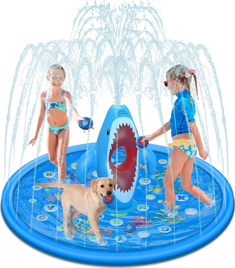 Dark Blue Splash Pad Sprinkler Pool