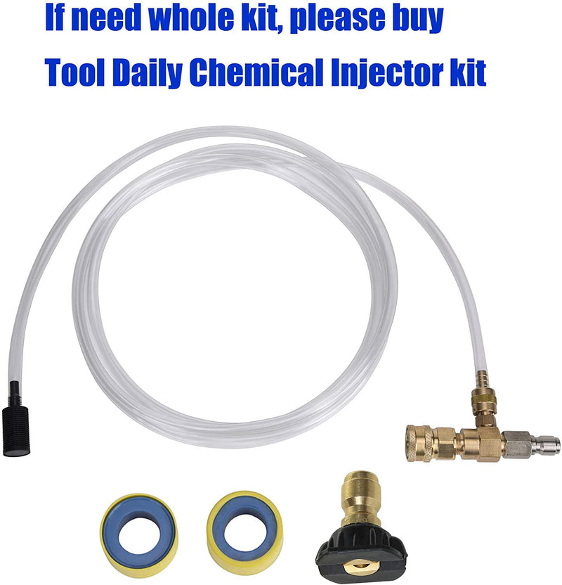 Tool Daily Pressure Washer Siphon Hose and Filter for Soap and Chemical Injector, 10 Feet Tubing, 2 Filters