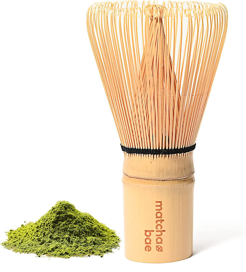 Traditional Bamboo Matcha Whisk (Chasen) by Matcha Bae | Hand Made | 100% Bamboo | 100 Prongs | Japanese Tea Ceremony Accessory