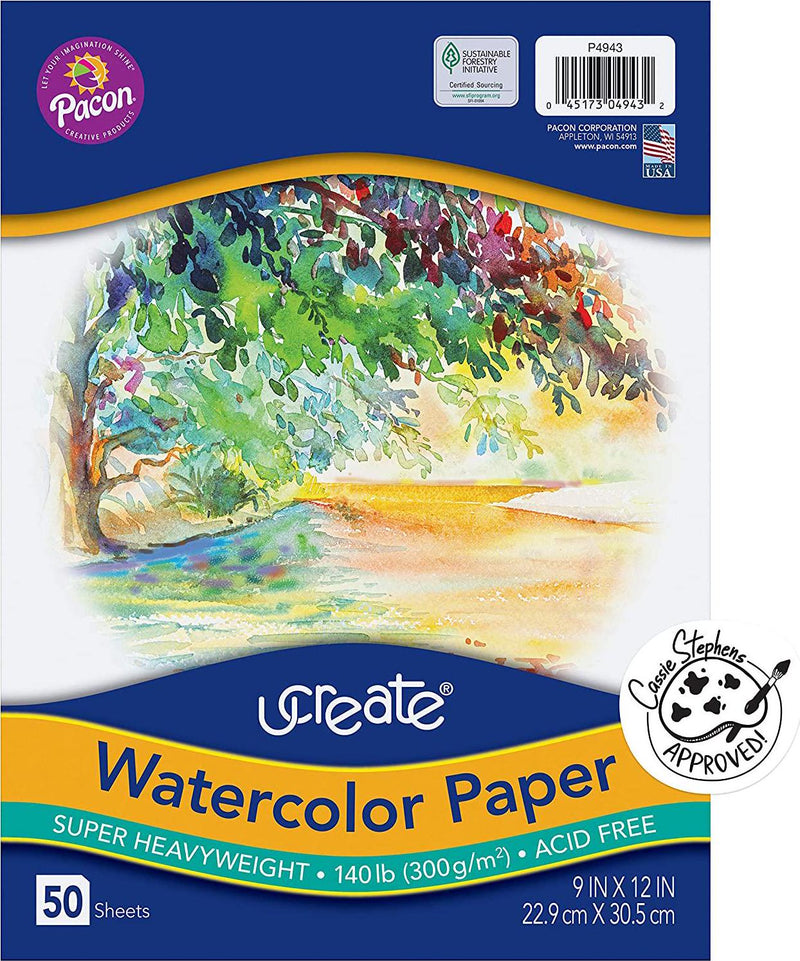 UCreate Premium Neon Art Paper Pad, 5 Assorted Colors, 9 inch x 12 inch, 50 Sheets, Pack of 3